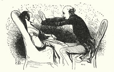 Der Hypnotiseur von Honore (after) Daumier