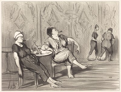 An der Schanktheke von Honoré Daumier