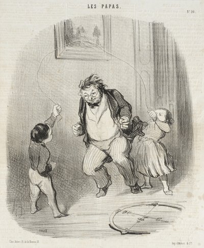 Los, Papa...noch...zweiunddreißig Runden! von Honoré Daumier