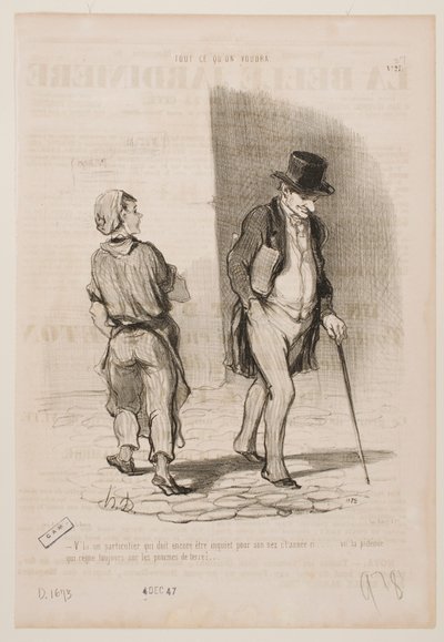 Noch einer, der sich dieses Jahr um seine Nase sorgen muss… von Honoré Daumier