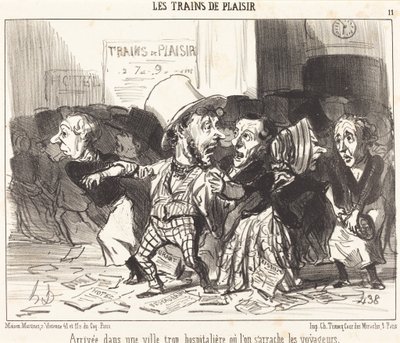 Ankunft in einer zu gastfreundlichen Stadt... von Honoré Daumier