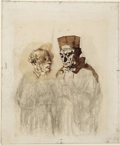 Der Anwalt und sein Klient von Honoré Daumier
