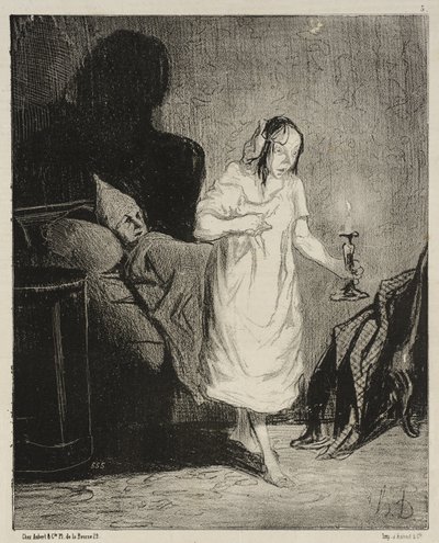 Sag mal, Bichette ... woran denkst du denn ... von Honoré Daumier