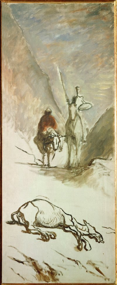 Don Quijote und das tote Maultier von Honore Daumier