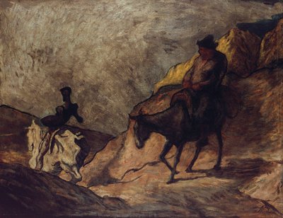 Don Quichotte und Sancho Pansa von Honoré Daumier