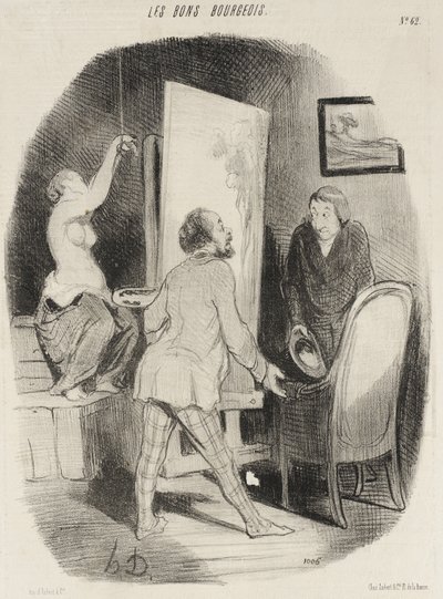 Treten Sie doch ein, mein Herr... nur keine Umstände... von Honoré Daumier