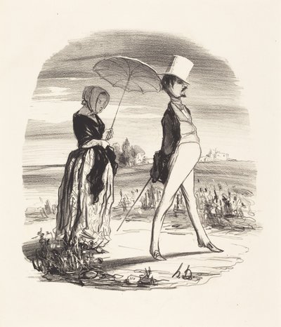 Und man nennt das den Fluss des Lebens hinabsteigen... von Honoré Daumier