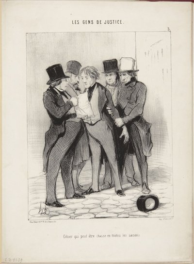 Wild, das zu allen Jahreszeiten gejagt werden kann von Honoré Daumier