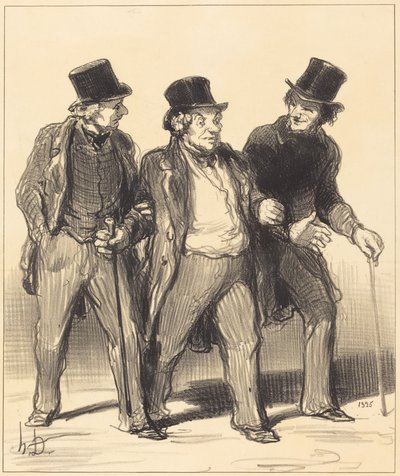 Mir scheint, ich sehe... einen... Hund... ohne Maulkorb!... von Honoré Daumier