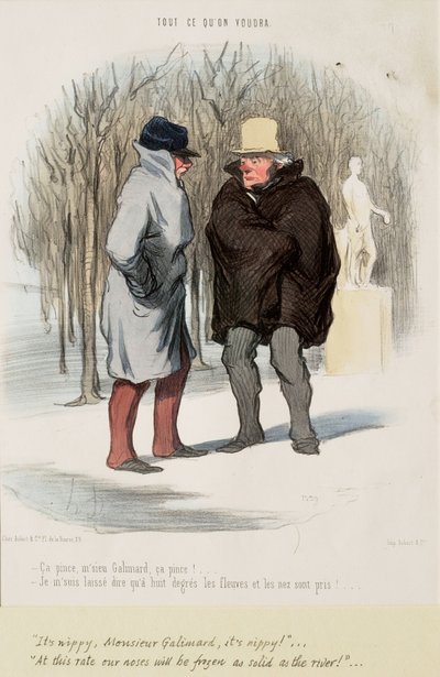 Ganz schön frisch, Monsieur Galimard, ganz schön frisch!... von Honoré Daumier
