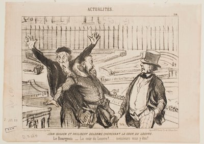 JEAN GOUJON UND PHILIBERT DELORME von Honoré Daumier