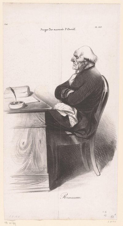 Karikatur von Jean-Joseph Rousseau von Honoré Daumier
