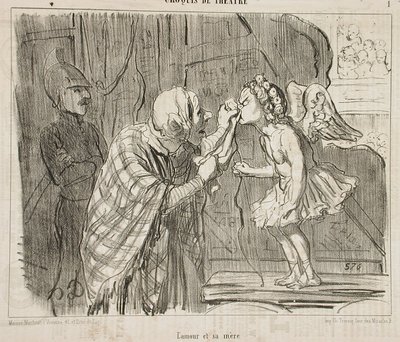 Amor und seine Mutter von Honoré Daumier
