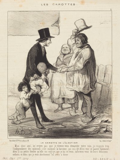 Die Karotte der Wahl von Honoré Daumier