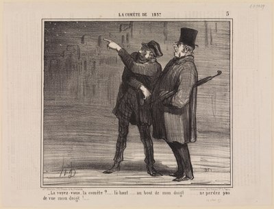 Sehen Sie den Kometen? (Der Komet von 1857, Blatt 5) von Honoré Daumier