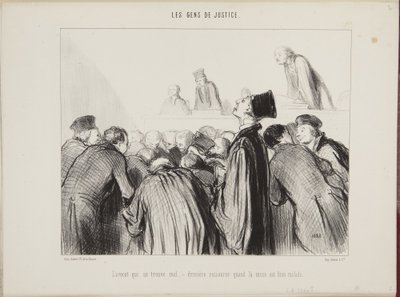 Der Anwalt, dem schlecht wird - letzter Ausweg, wenn der Fall schwer krank ist von Honoré Daumier