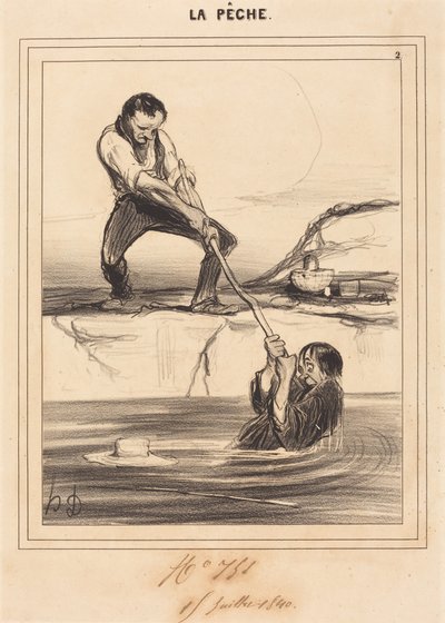 Die kleine Barbe zieht... von Honoré Daumier