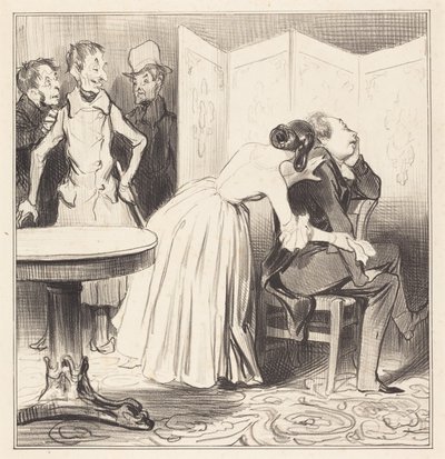 Der Chevalier des Adrets ist der Liebhaber... von Honoré Daumier
