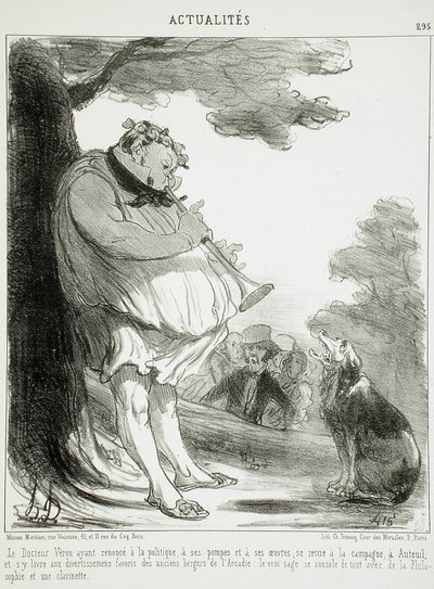 Le Docteur Véron ayant renoncé à la politique... von Honoré Daumier