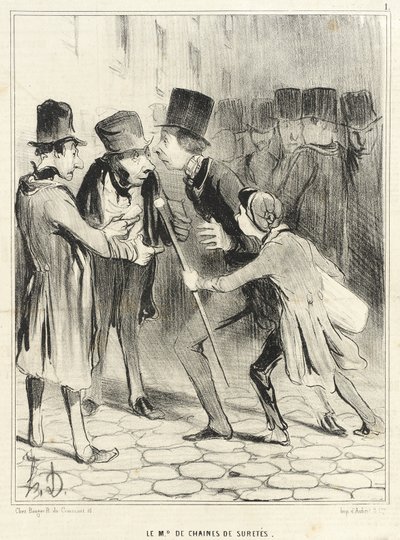 Der Händler für Sicherheitsketten von Honoré Daumier