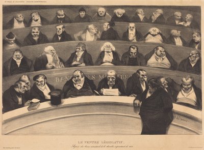 Der gesetzgebende Bauch von Honoré Daumier
