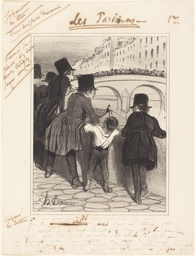 Die Schaulustigen von Honoré Daumier