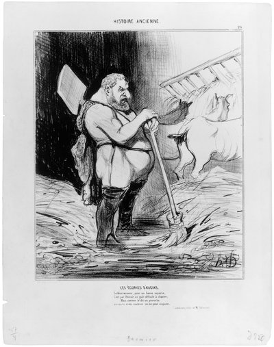 Die Ställe des Augias von Honoré Daumier
