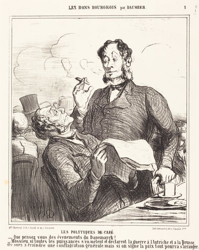 Die Kaffeehauspolitiker von Honoré Daumier