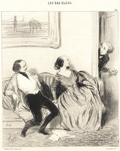 Meine gute Freundin, darf ich eintreten!... von Honoré Daumier