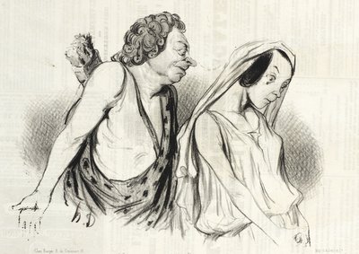 Mein Wagen, meine Wurfspeere ... (Phädra) von Honoré Daumier