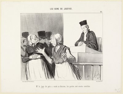 Herr Friedensrichter hat seine Entscheidung getroffen (LesGens de Justice Nr. 25) von Honoré Daumier
