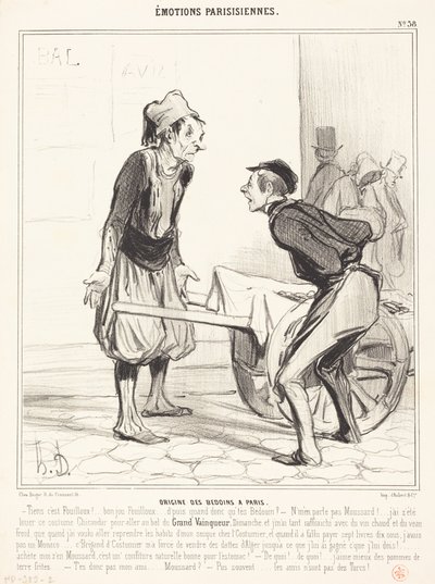 Ursprung der Beduinen in Paris von Honoré Daumier