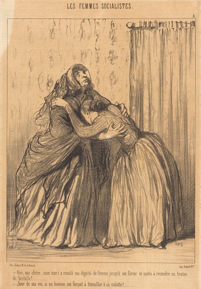 Ja, meine Liebe, mein Mann hat meine Würde herabgesetzt... von Honoré Daumier