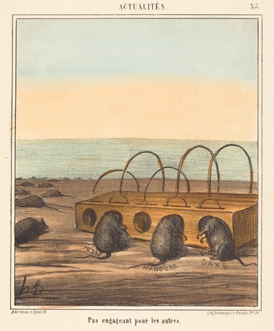 Nicht einladend für die anderen von Honoré Daumier