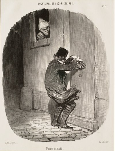 Nach Mitternacht von Honoré Daumier