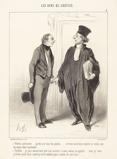Verloren, mein Herr ... an allen Punkten verloren ... von Honoré Daumier