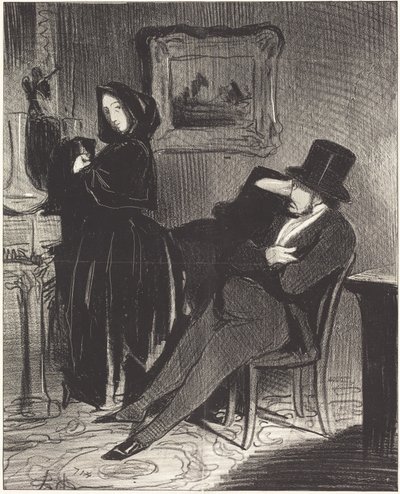 Als ob ich dich noch einmal... zum Ball führen würde... von Honoré Daumier