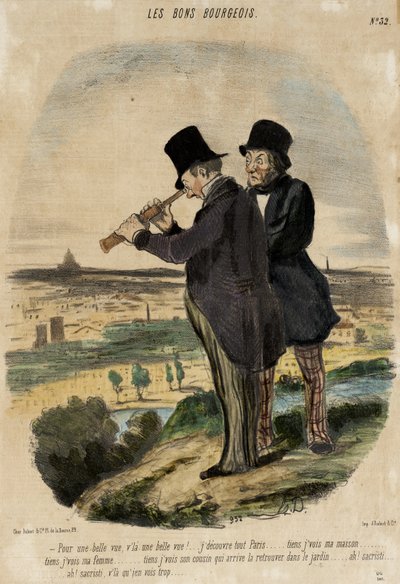 Für eine schöne Aussicht, da ist eine schöne Aussicht!... von Honoré Daumier