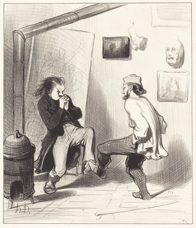 Wenn man seine letzte Staffelei verbrannt hat! von Honoré Daumier