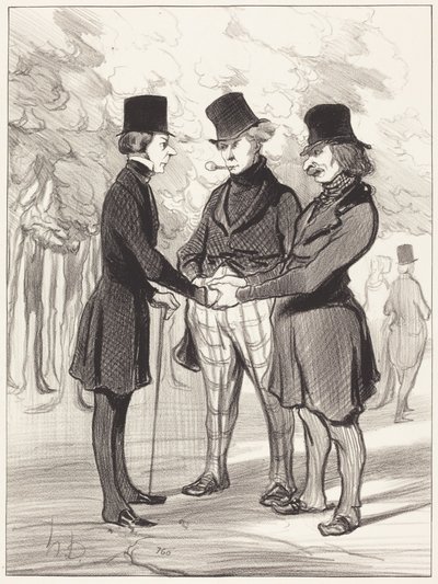 Was für eine glückliche Begegnung!... Das ist... von Honoré Daumier