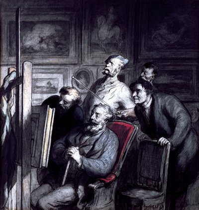 Die Amateure, nach 1862 von Honoré Daumier