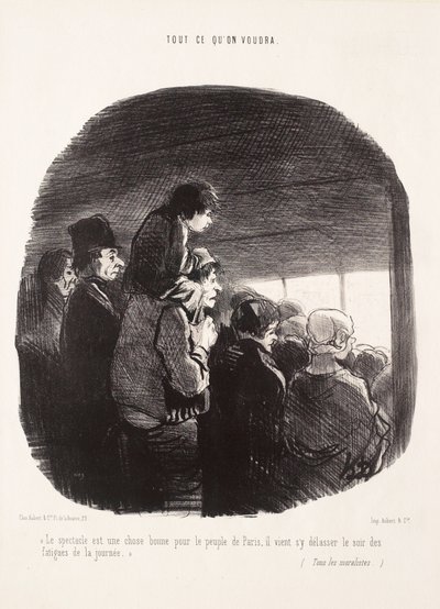 Das Schauspiel ist eine gute Sache für das Volk von Paris von Honoré Daumier