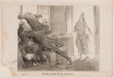 Die letzte Kabinettssitzung der ehemaligen Minister von Honoré Daumier