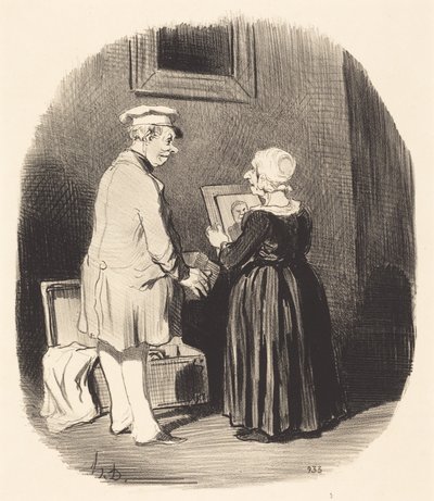 Schau, meine Frau, da ist mein Porträt... von Honoré Daumier