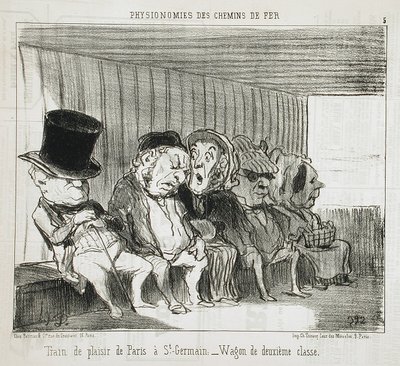 Vergnügungszug von Paris nach St-Germain... von Honoré Daumier