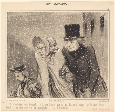 Du nervst mich, meine Frau!... es ist schon eine Stunde... von Honoré Daumier