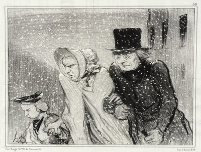 Du gehst mir auf die Nerven, meine Frau! ... schon seit einer Stunde ... von Honoré Daumier
