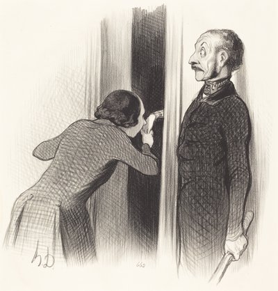 Un Amant trop heureux von Honoré Daumier
