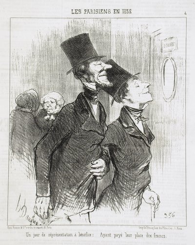 Ein Tag mit einer Benefizvorstellung! von Honoré Daumier