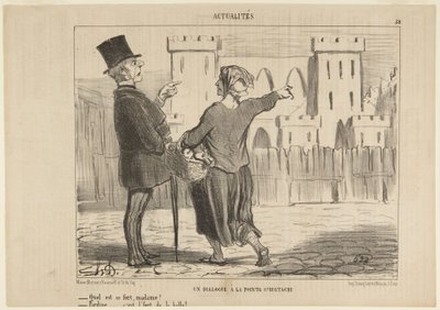Ein Dialog an der Pointe Saint-Eustache von Honoré Daumier